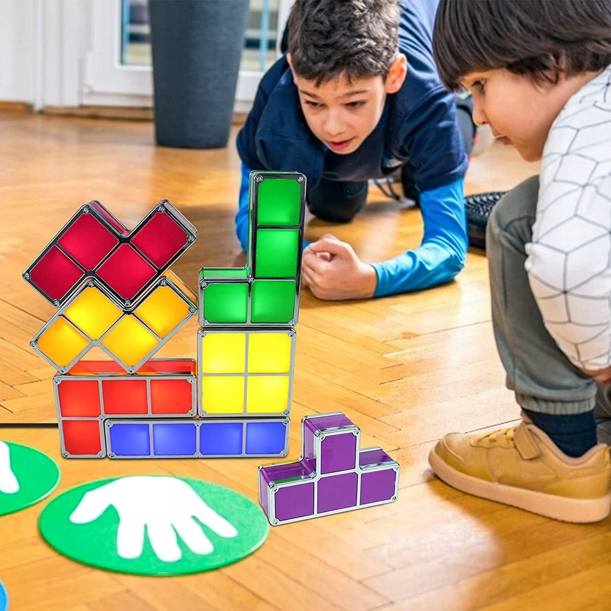 JUSTUP The Magic Block lampada notturna LED 7 elementi 7 colori TETRIS