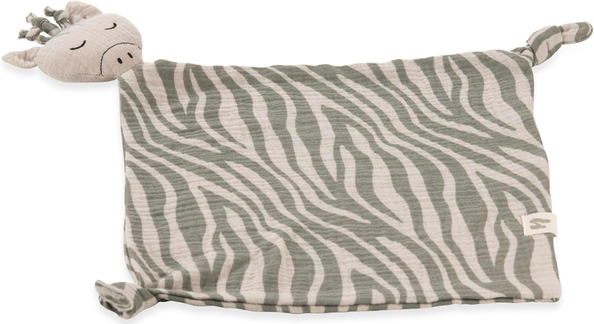 HAUCK Cuddle N Play mušelínový komforter plyšová hračka 25 x 25 cm ZEBRA SAGE