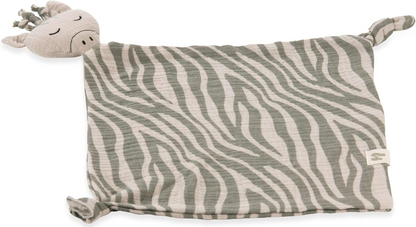 HAUCK Cuddle N Play mušelínový komforter plyšová hračka 25 x 25 cm ZEBRA SAGE