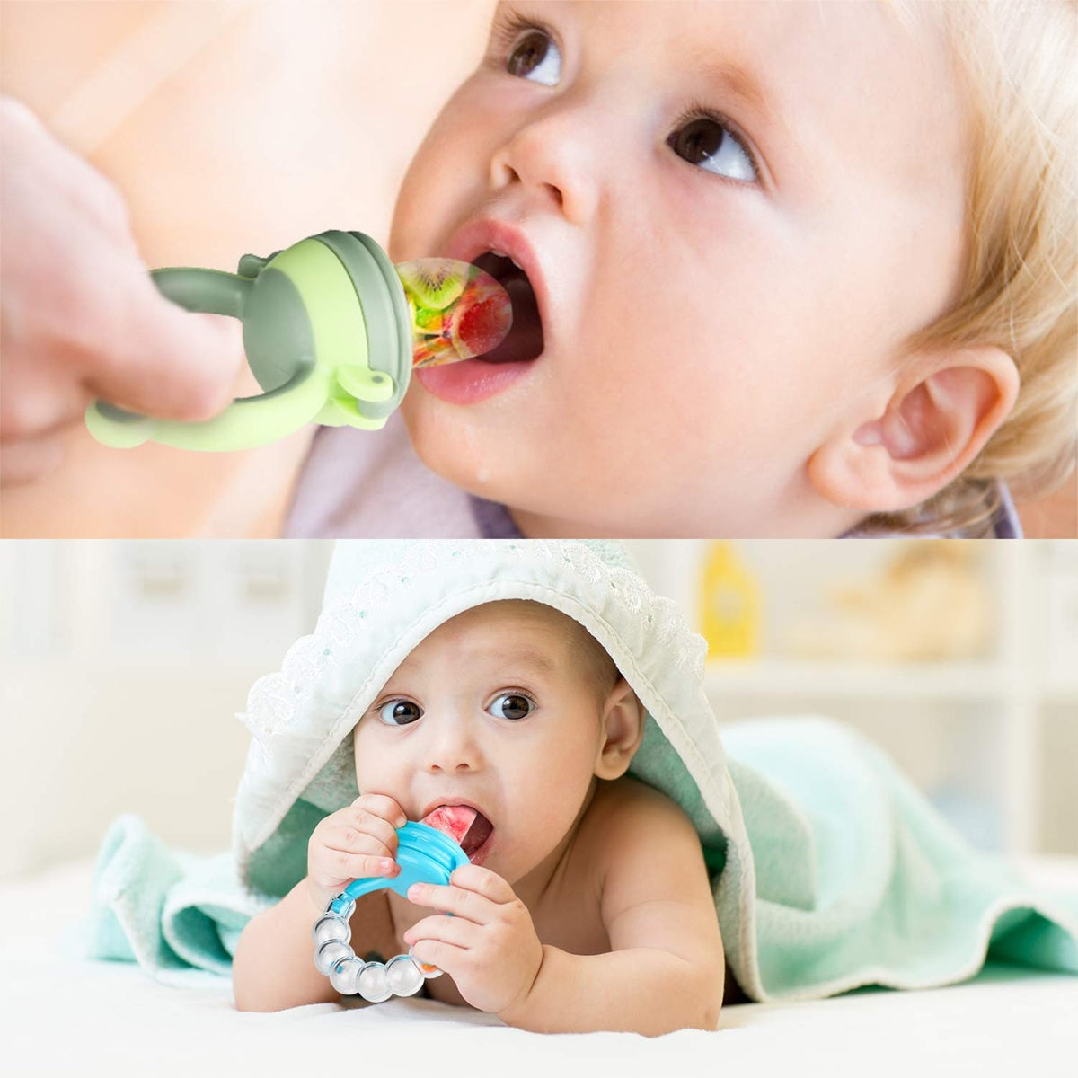 KOSHINE gyümölcscumi 2 darab 5 szájrész + 125 ml kanál és lánc
