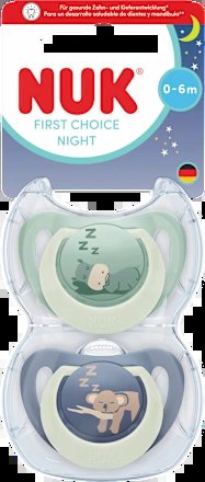 NUK First Choice Night, sucettes 0-6 mois