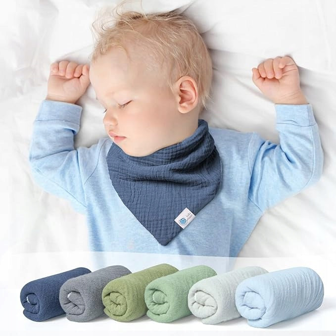 LULU MOON babadores tipo bandana com mola 0-36 meses x5