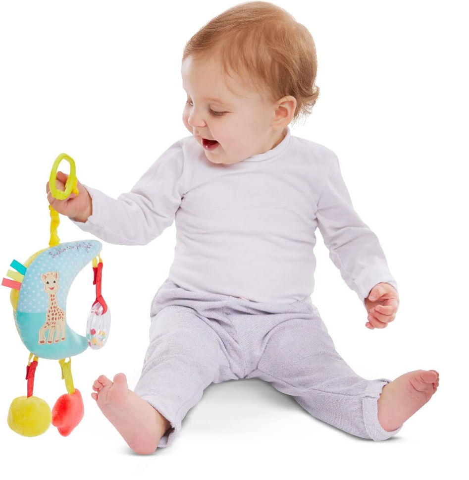 SOPHIE LA GIRAFE pendente com caixa de música para carrinho e berço 28 cm LUA