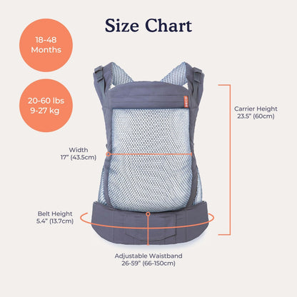 BECO TODDLER portabebés con hebilla 9-27kg malla 3D