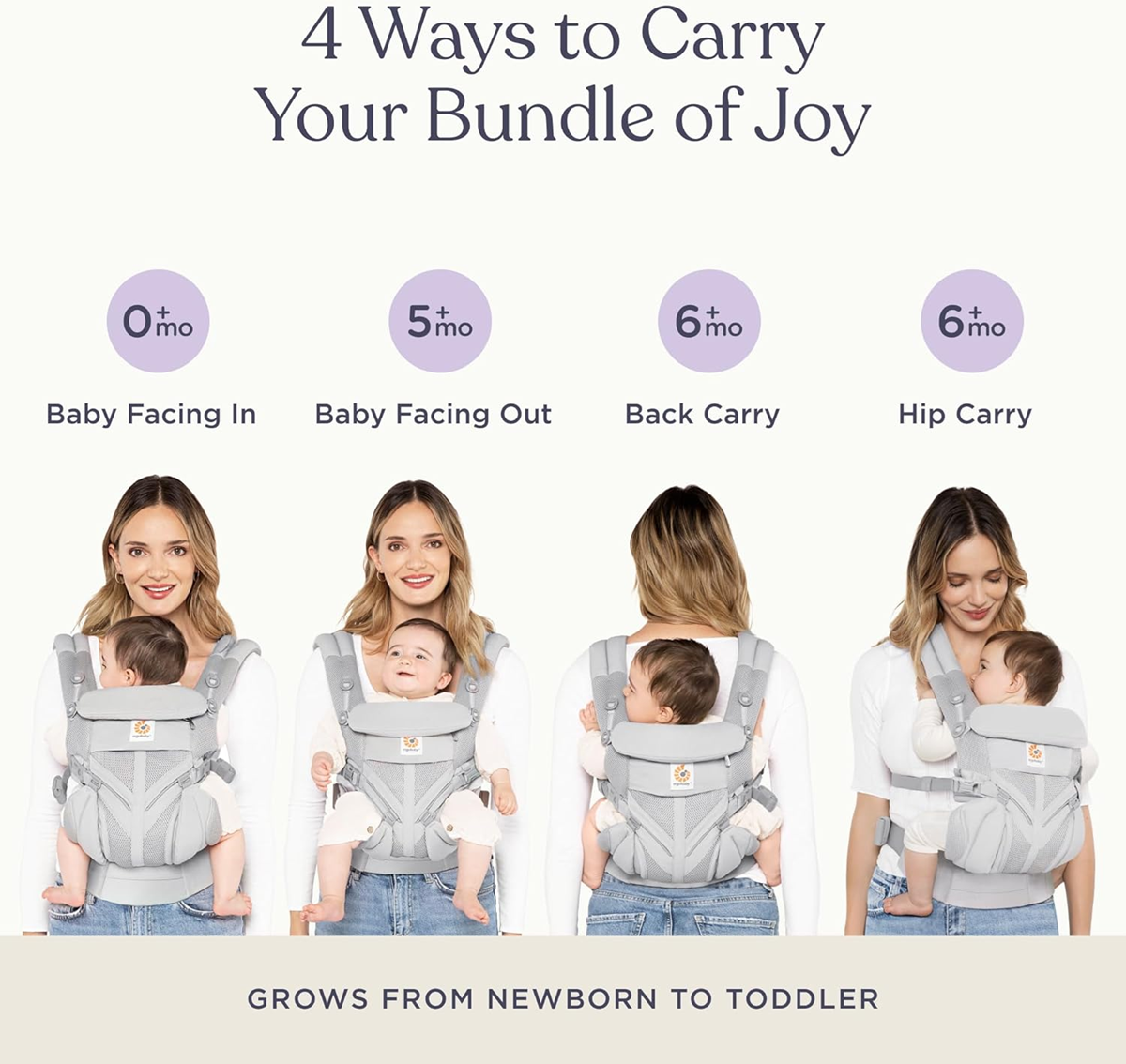ERGOBABY OMNI 360 COOL AIR MESH porta-bebés ergonómico 3,2-20,4kg
