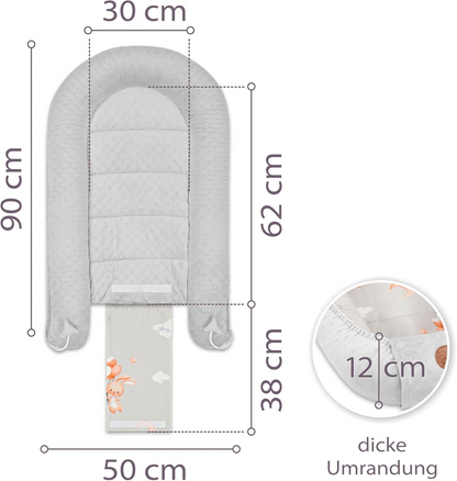 Βρεφική φωλιά μωρού 90x50 minky