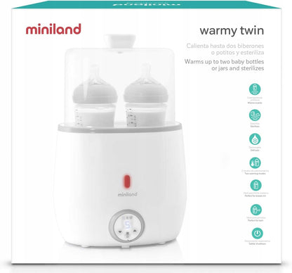MINILAND Warmy Twin doppio scaldabiberon e sterilizzatore