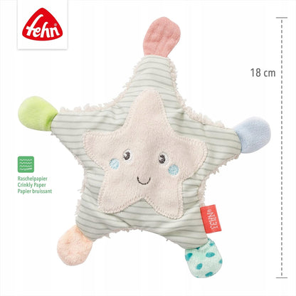 FEHN Morskie Stworzenia szeleszczący pluszowy rozgwiazda SENSOR, sensoryczna zabawka dla niemowląt 18 cm