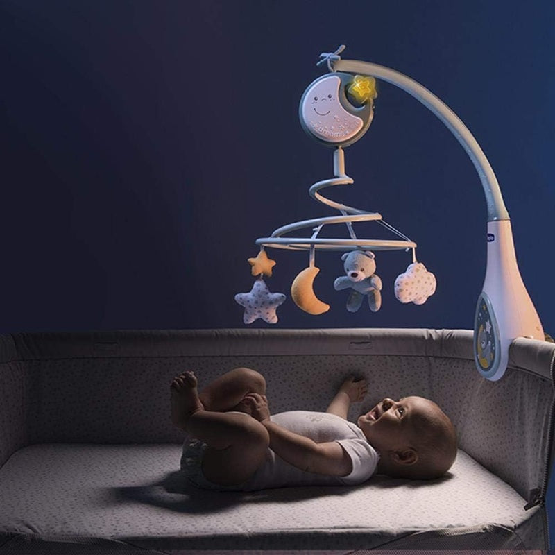 CHICCO Next2Dreams 2în1 carusel cu melodii și lampă de veghe URSULEȚ