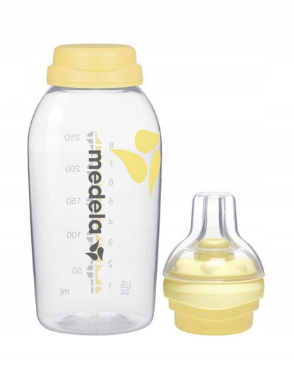 MEDELA butelka 250 ml + smoczek CALMA, żółty zestaw do karmienia dla dzieci 0+