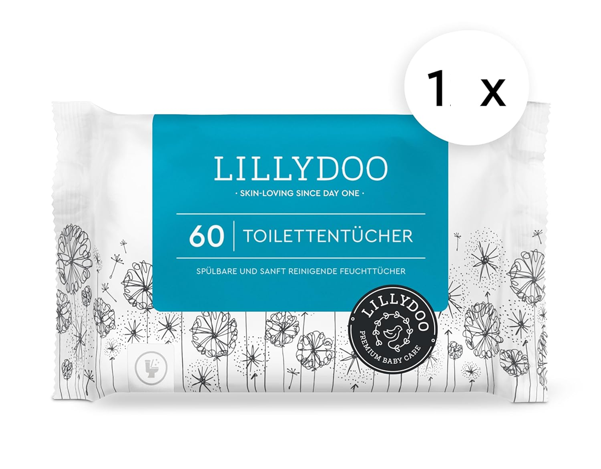 LILLYDOO uparfumerede vådservietter 12 x 60 cm 60 stk.