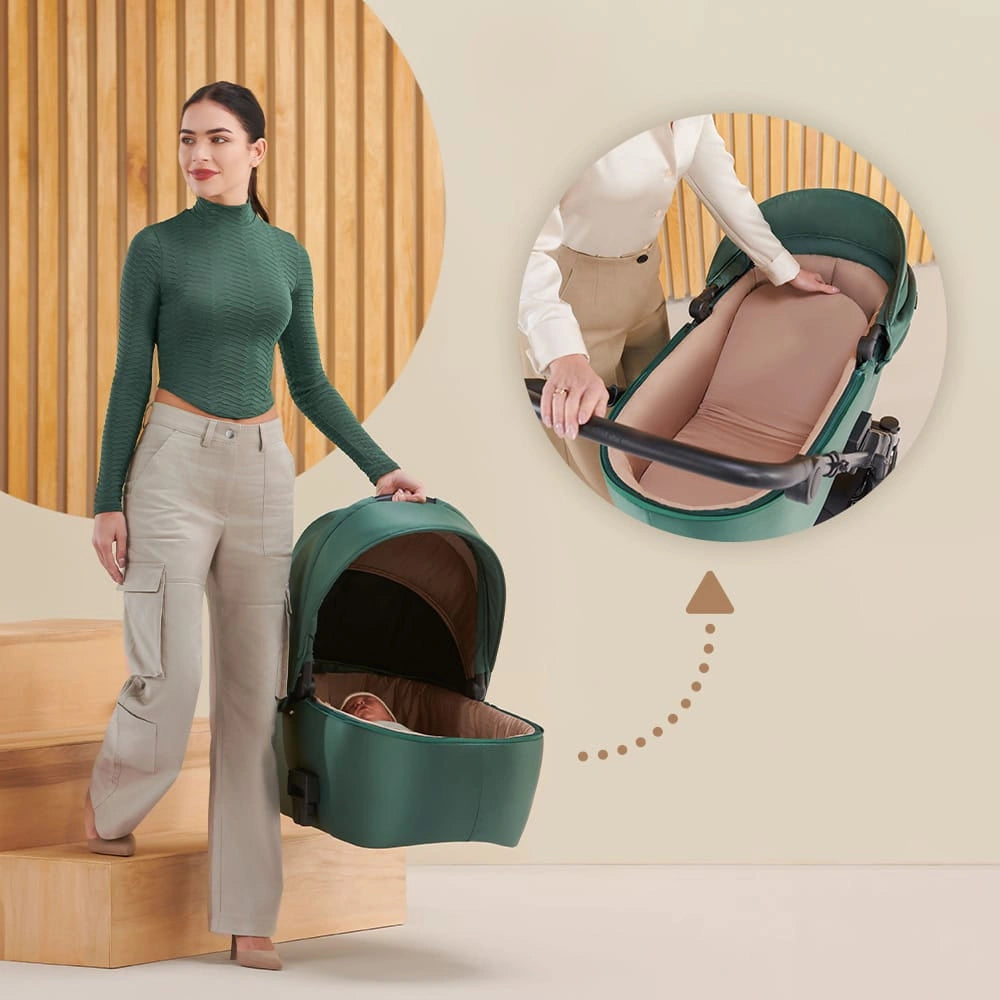 KINDERKRAFT PRIME2 PRO 3-in-1 multifunction stroller up to 22kg + MINK PRO car seat