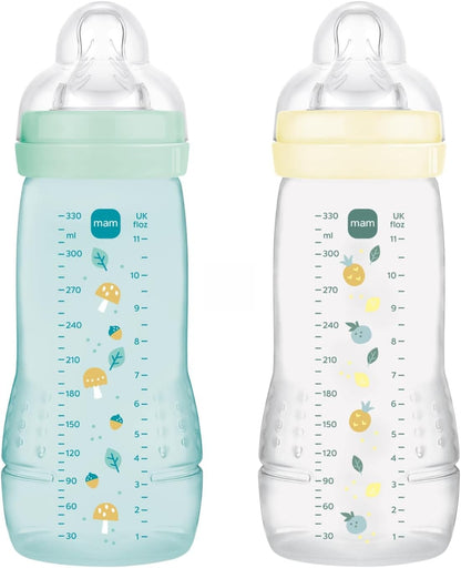 MAM Easy Active flessenset 2x 330 ml 6 m+ speen 4 zeer snel