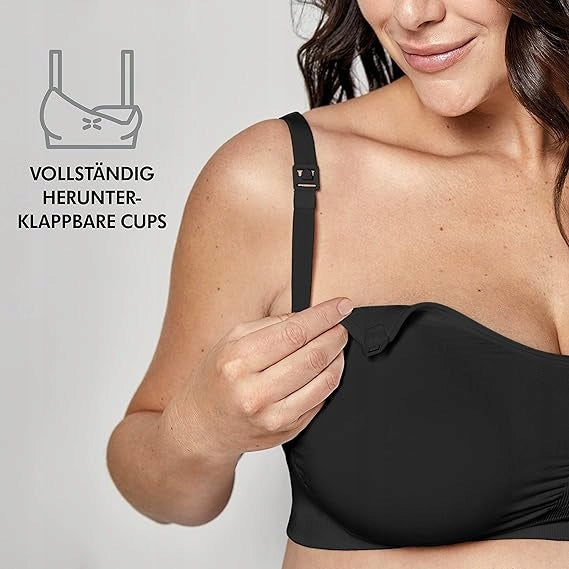 MEDELA KEEP COOL ULTRA biustonosz do karmienia bezszwowy XXL czarny, oddychający, bez fiszbin, z opuszczanymi miseczkami