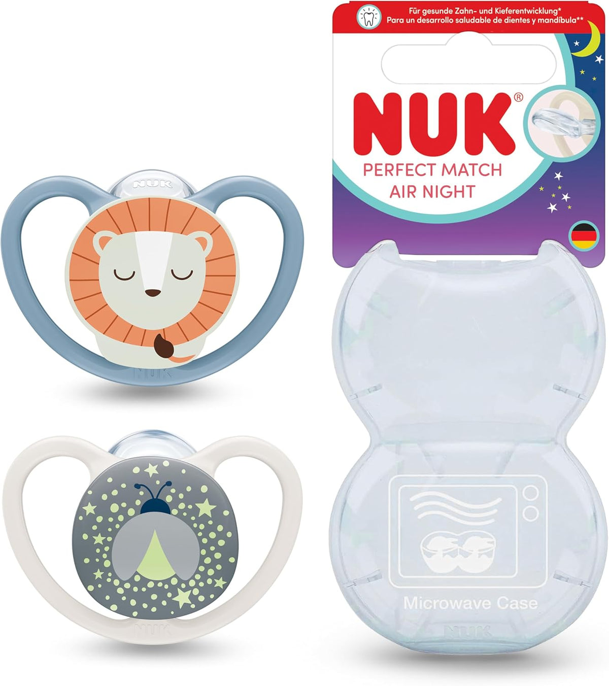 NUK Perfect Match Air Night napp 0-6m x2
