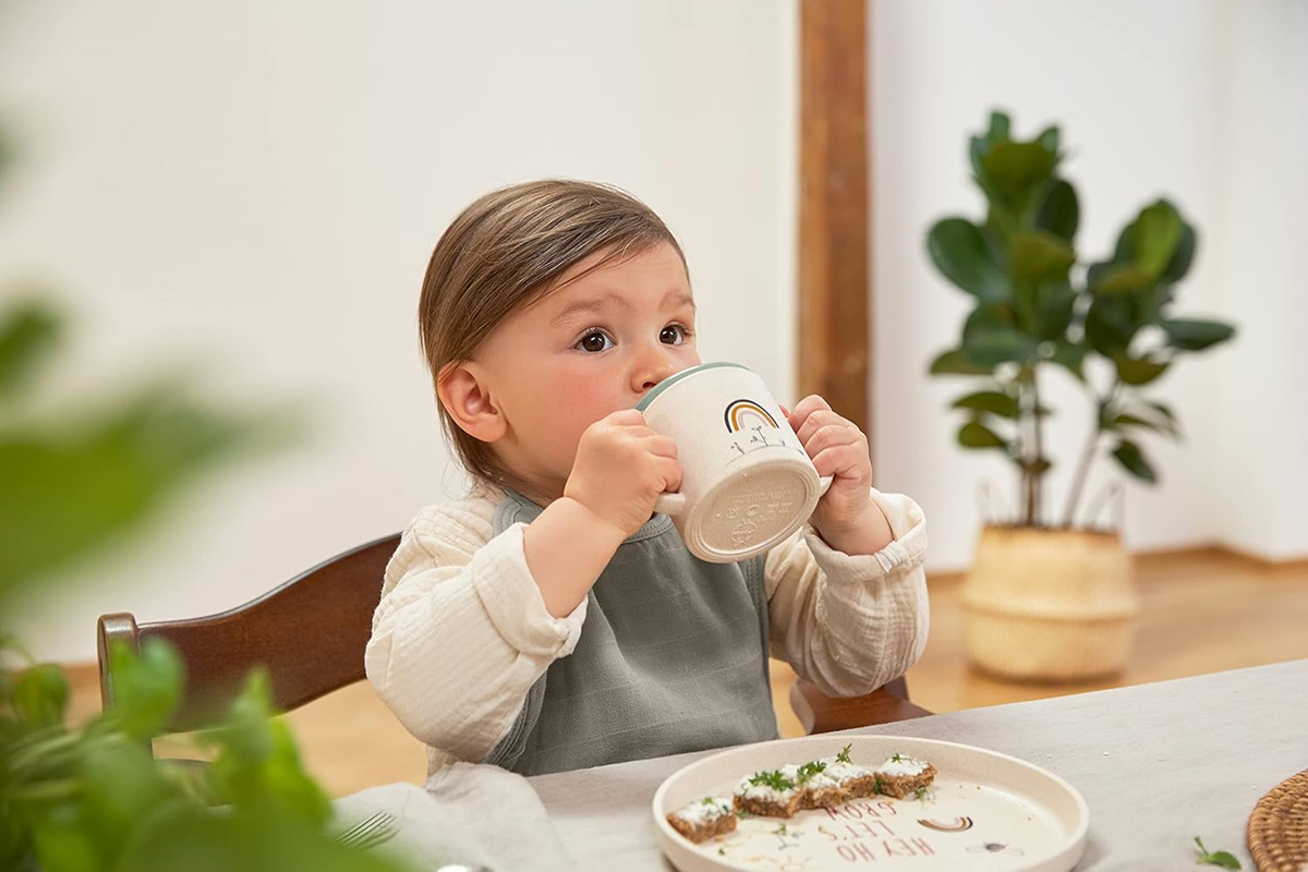 LASSIG Sippy Cup Garden Explorer hrníček s náustkem 150 ml 6 m+