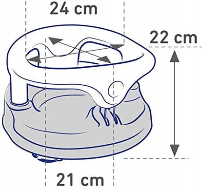 ROTHO Babydesign krzesełko do kąpieli 13kg, fotelik kąpielowy 7-16 m, 24x22 cm, BPA free
