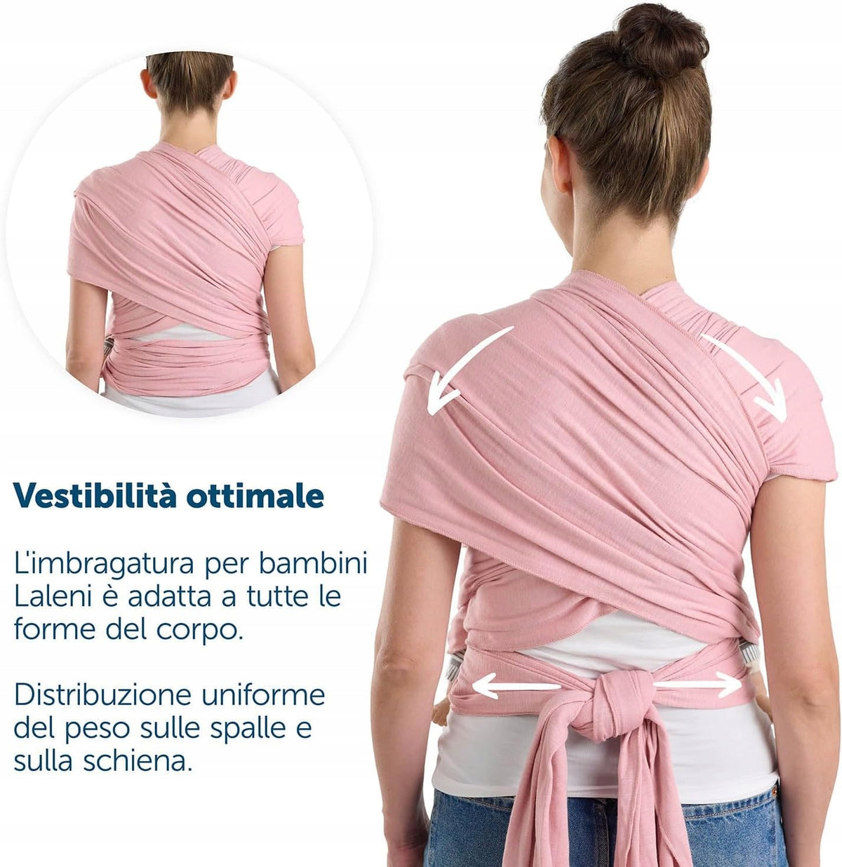 LALENI faixa elástica para transportar o bebé até 15kg