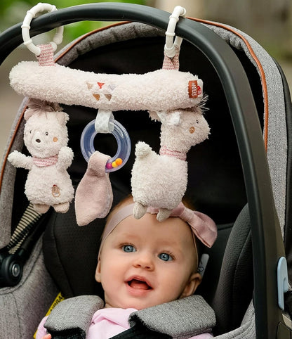 FEHN Perutrapeze with toys for pram, recliner, car seatage 0 +colour beigewidth 24 cmmaterials fabric