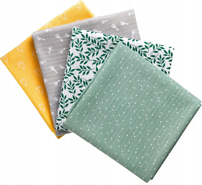 SOPHIE GIRAFFEN bomullsblöjor 70cm x 70cm x4stycken