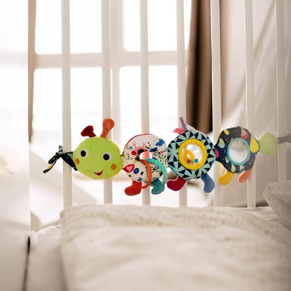 FEHN caterpillar crib, stroller, car seat hanging toy