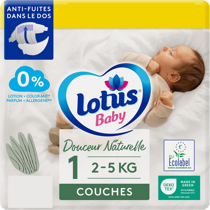 LOTUS BABY οικολογικές πάνες μιας χρήσης, μέγεθος 1 (2-5kg) x20