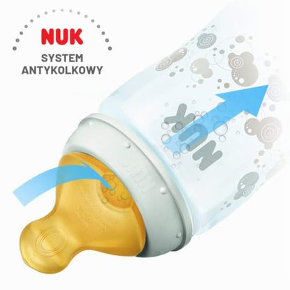 NUK First Choice Plus – grafika smoczka zamocowanego w butelce