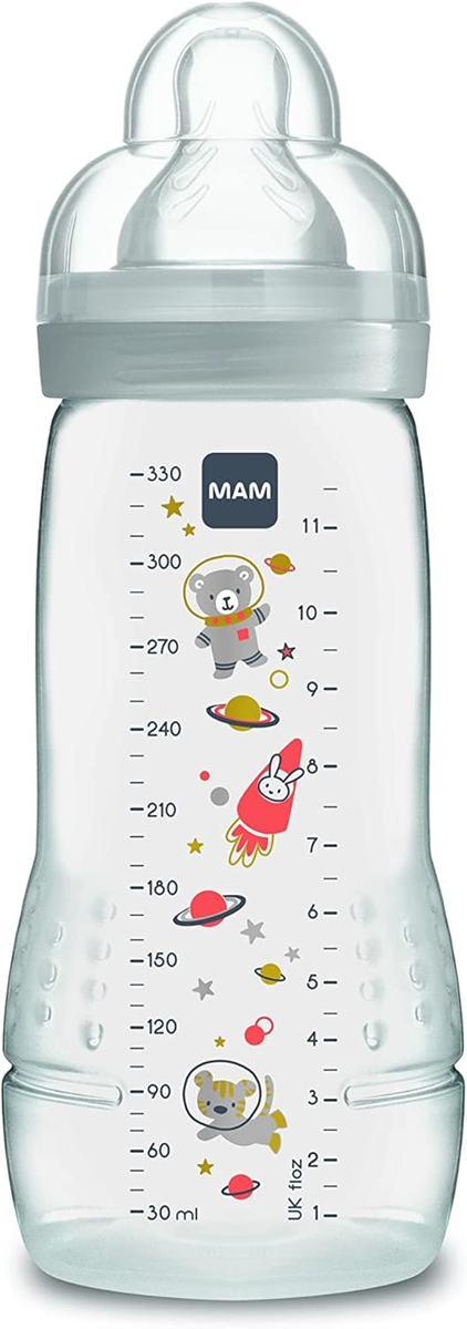 MAM Easy Active fles 330 ml 4 m+ speen 2 middelmatige stroom