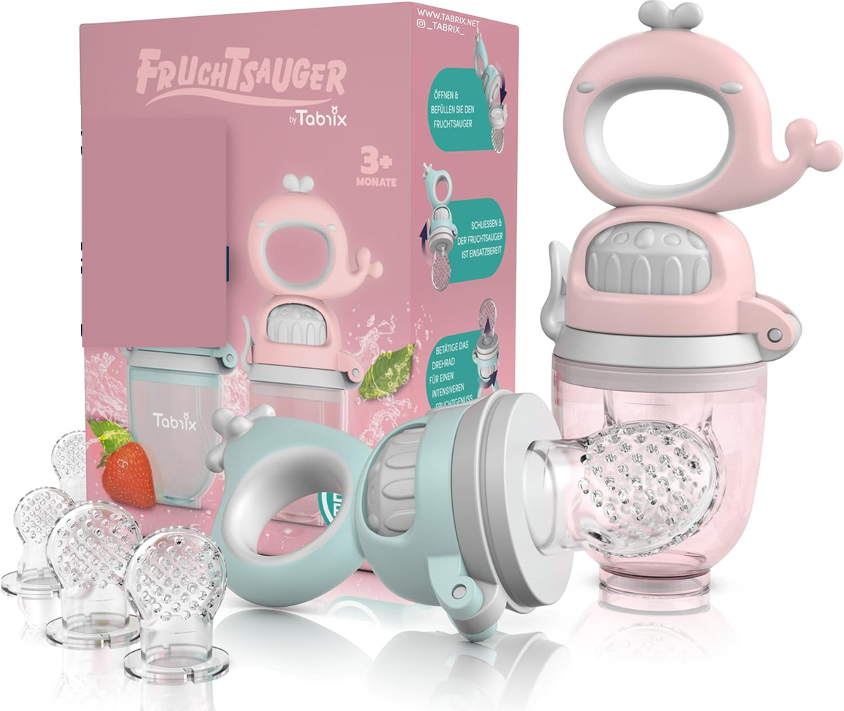 TABRIX fruit feeder teether x2