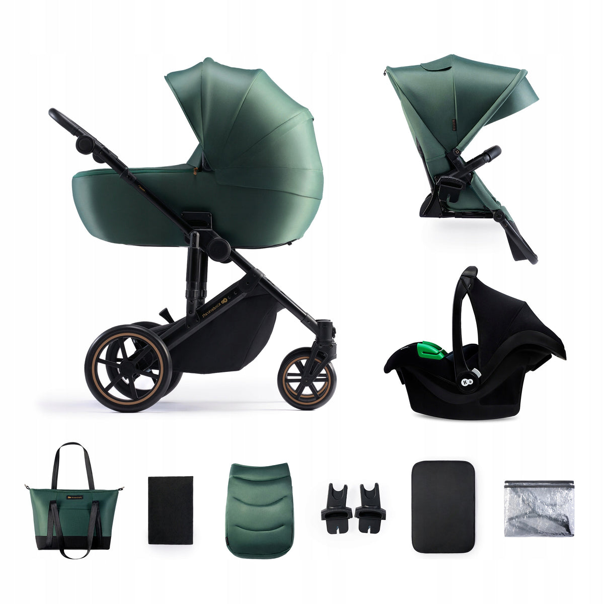 KINDERKRAFT PRIME2 PRO 3 az 1-ben multifunkciós babakocsi 22kg-ig + MINK PRO autósülés