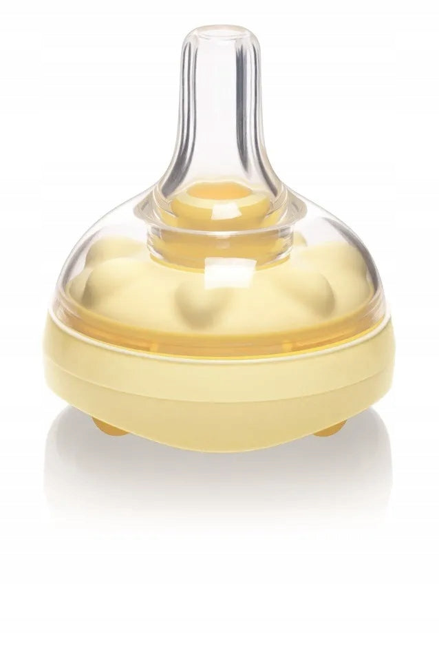 MEDELA butelka 250 ml + smoczek CALMA, żółty, bez BPA, dla niemowląt 0+