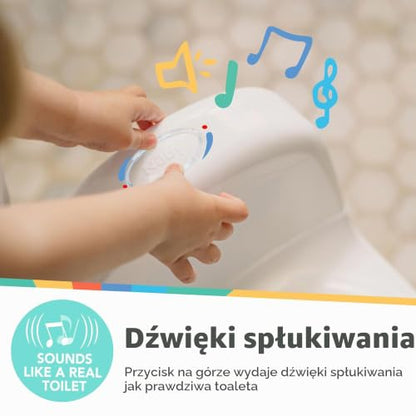 Nuby My Real Potty – grafika przycisku spłuczki