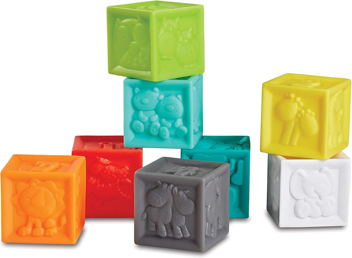 INFANTINO Senso Balls, Blocks & Buddies jouets en silicone 20 pièces