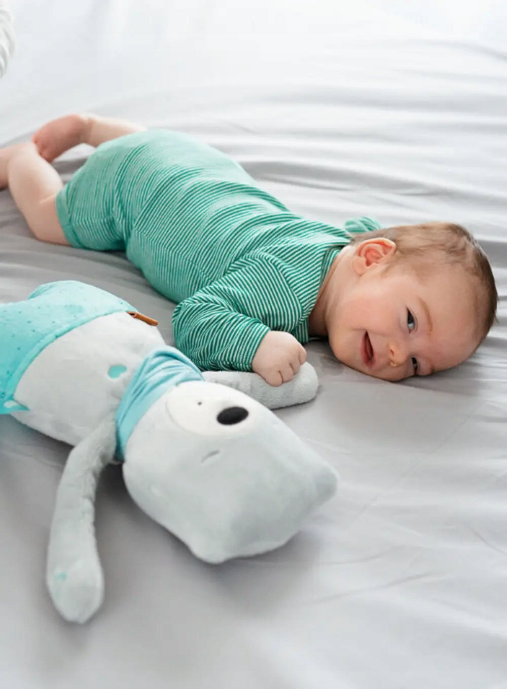 MyHummy szumiś przytulanka czujnik płaczu MIŚ LUCAS 24 cm, miś uspokajający dla niemowląt
