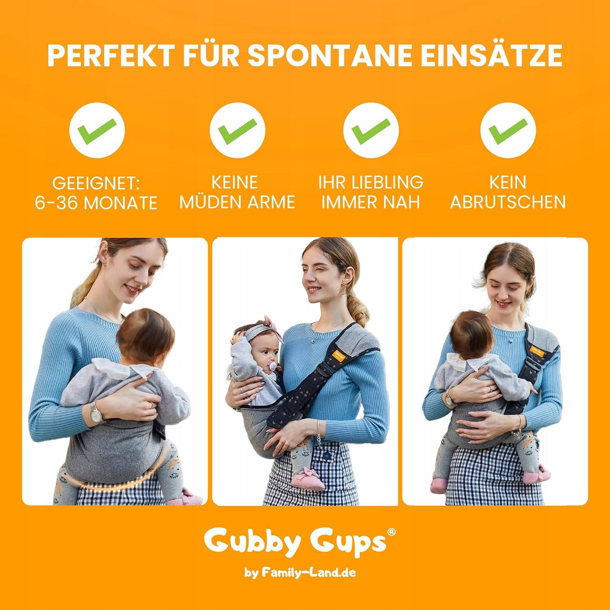 GUBBY GUPS Babytrage GURT Tragetuch bis 15kg
