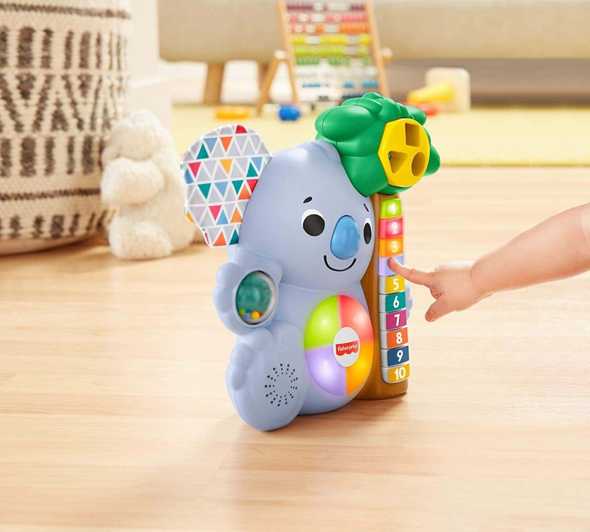 FISHER-PRICE interaktywny KOALA j.niemiecki GRG67, muzyczna zabawka Linkimals z cyframi i światełkami