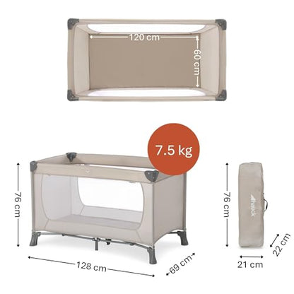 Hauck Dream N Play pătuț de voiaj bej 120x60 cm