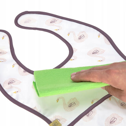 LASSIG plast haklapp med kardborreband och ficka 6-24 mån