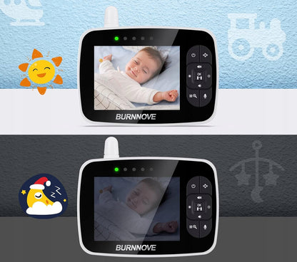 BURNNOVE SM35PTZ zdalnie sterowana niania elektroniczna 3,5" z kamerą i ekranem LCD