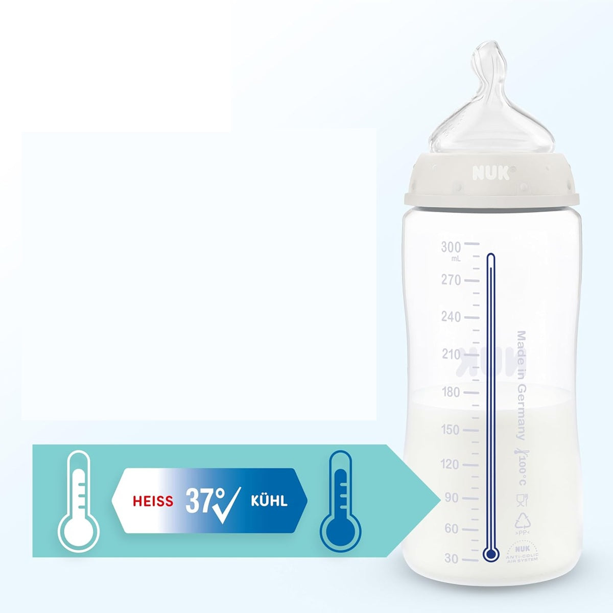 NUK First Choice σετ 4x μπουκάλι 150/300 ml θηλές S/M 0-3 μηνών+ ΦΑΛΑΙΝΑ