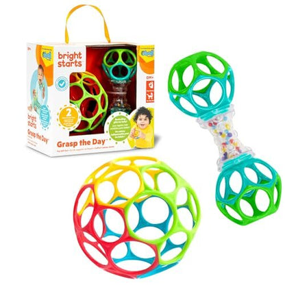 BRIGHT STARTS Oball Grasp the Day boll med skallra