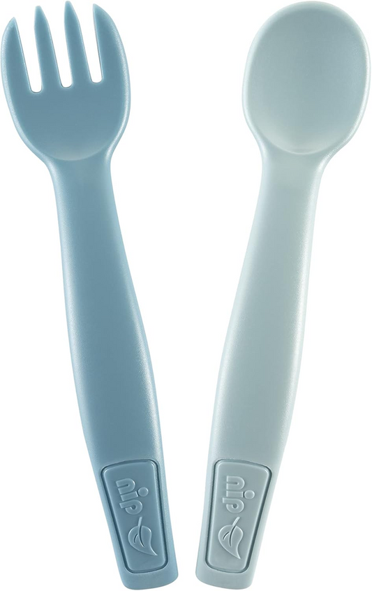 NIPset spoon + forkcolour as on first photo9 months +BPA-freeNew condition, possible damage to packaging