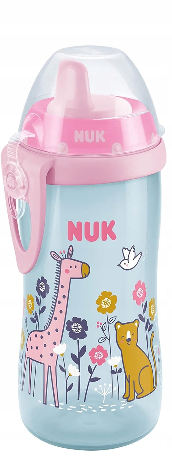 NUK Kiddy Cup – różowo błękitny kubek 300 ml z klipsem