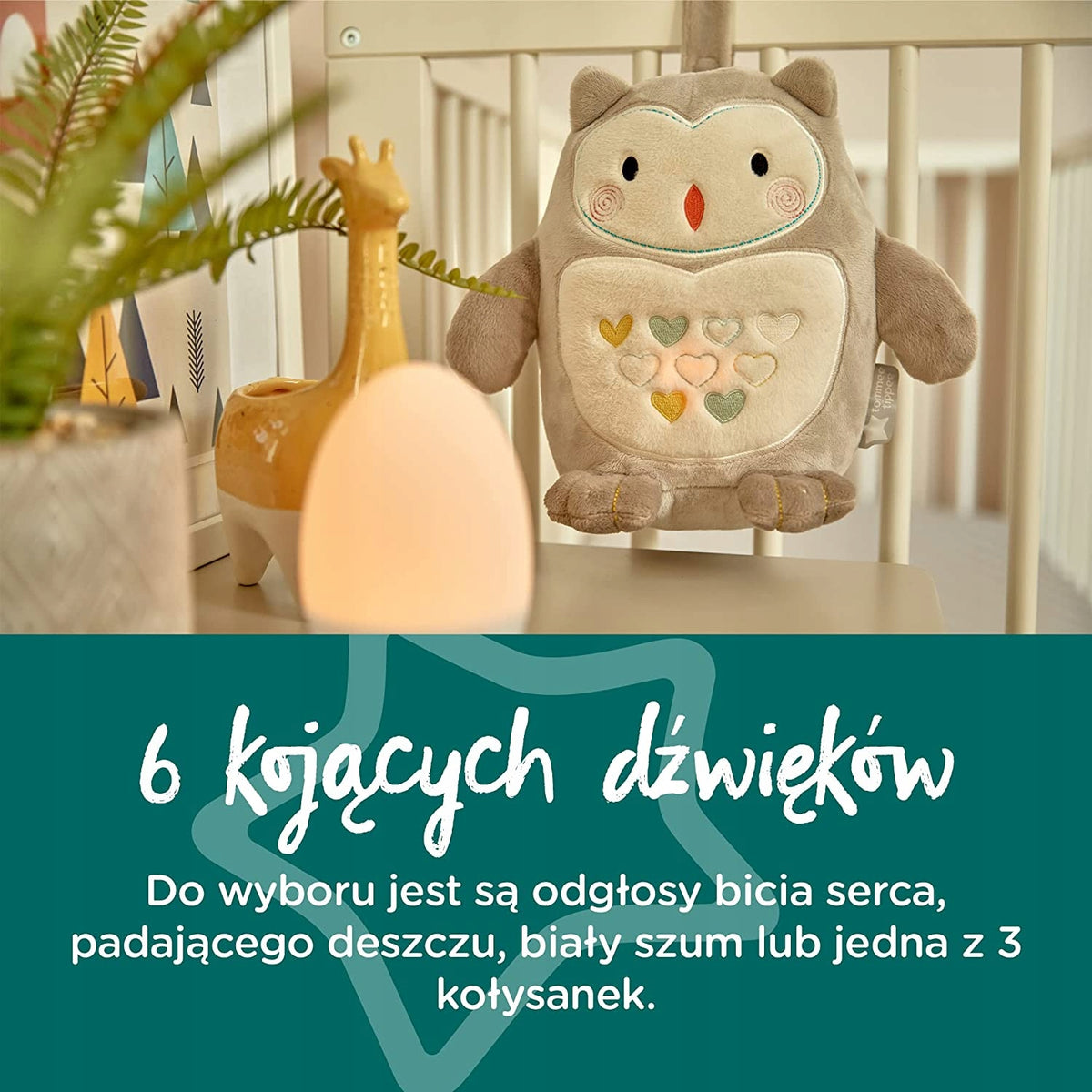 TOMMEE TIPPEE Bufnița Ollie Jucărie de pluș cu sunete fără lumină