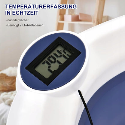 GLENMORE foldable bathtub with drain and thermometer