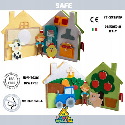 MEQBEM My Farm Day book with movable elements