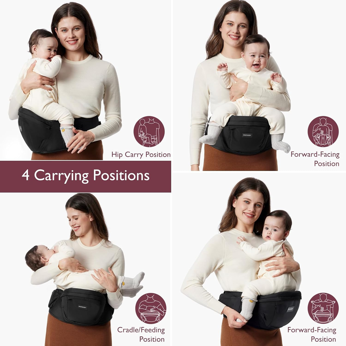 MOMCOZY nosič na bedra 0-36 měsíců velikost M