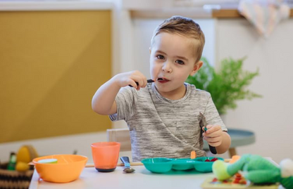 TOMMEE TIPPEE Big Kids nerezové příbory lžíce vidlička nůž 16 cm 12 m+