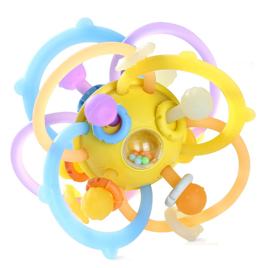 ORZBOW Baby Sensory Ball grab toy, teether with rattle