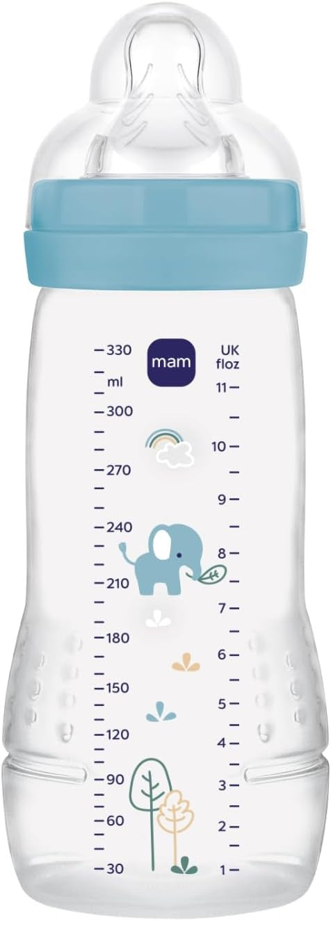 MAM Easy Active μπιμπερό 330 ml 6 m+ θηλή 4, πολύ γρήγορη ροή, ΕΛΕΦΑΝΤΑΣ